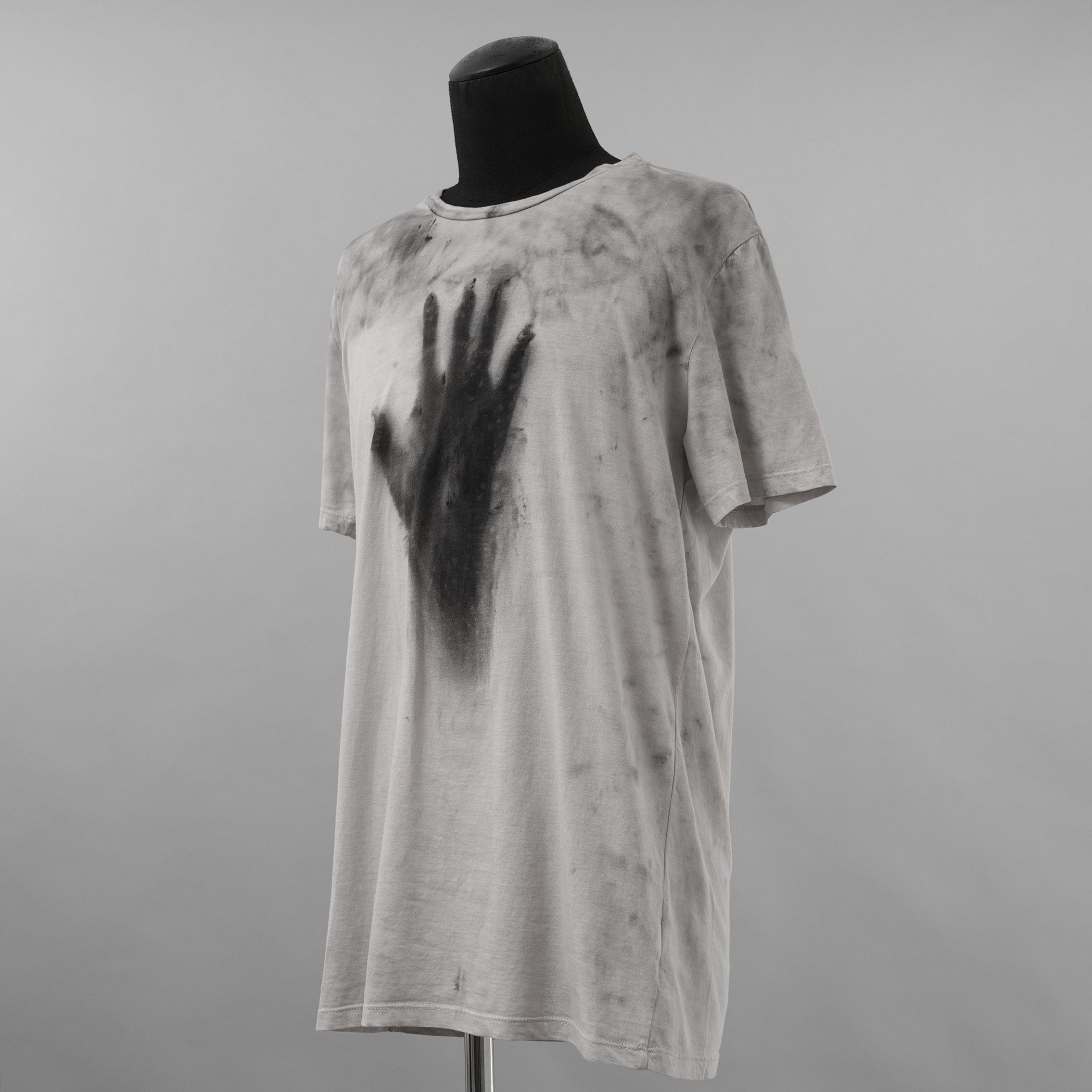 MD75 エムディ・セブンティファイブ / Hand Made Dyed And Handprint T-Shirt 半袖Tシャツ / size M ( GRAY )