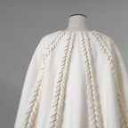 VALENTINO ヴァレンティノ / 美品 21AW ウールカシミア ブレード ケープ アウター / WB0CG2H315E / size M (IVORY) レディース 352134-izm