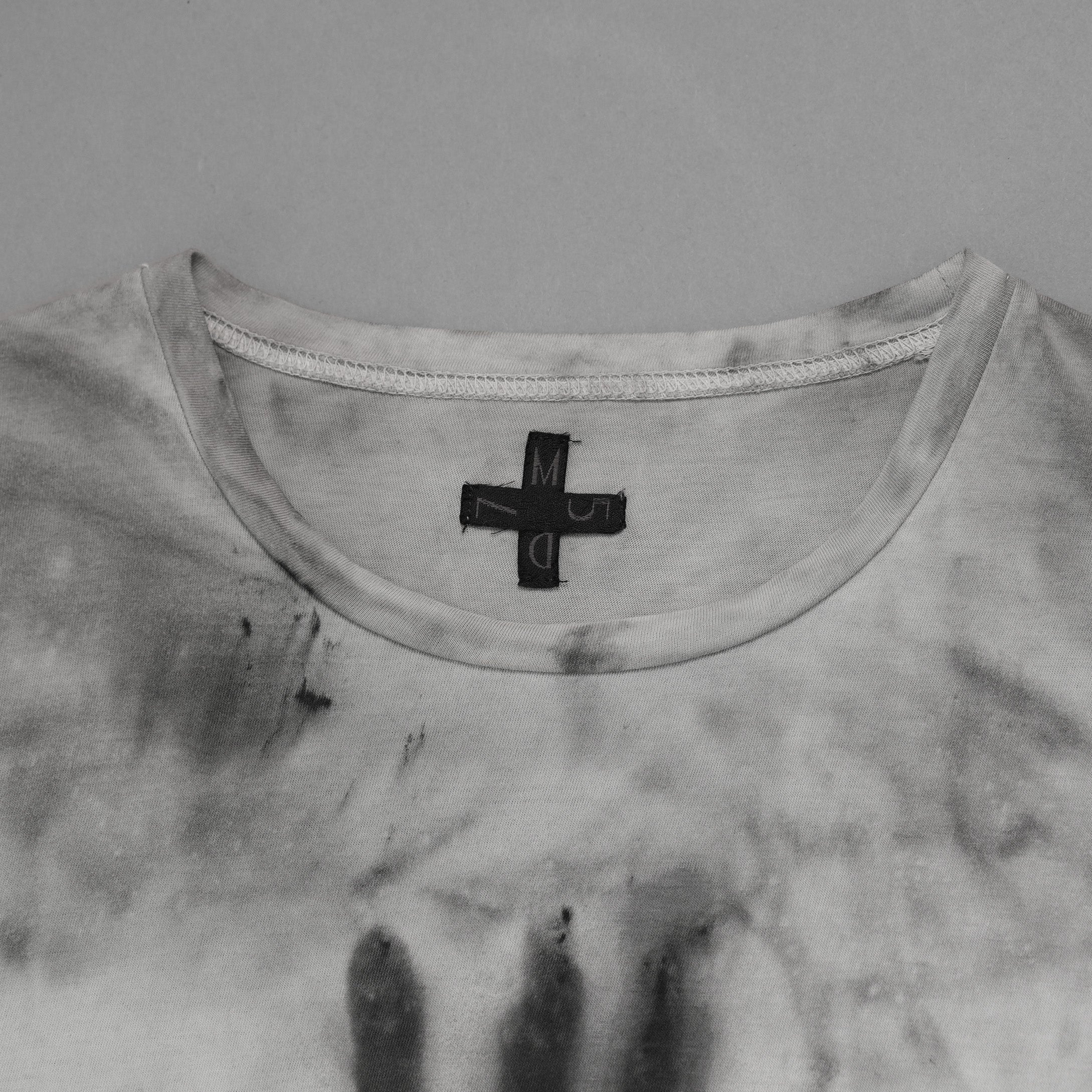 MD75 エムディ・セブンティファイブ / Hand Made Dyed And Handprint T-Shirt 半袖Tシャツ / size M ( GRAY )