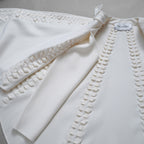 VALENTINO ヴァレンティノ / 美品 21AW ウールカシミア ブレード ケープ アウター / WB0CG2H315E / size M (IVORY) レディース 352134-izm