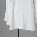 VALENTINO ヴァレンティノ / 美品 21SS ヘビークレープ チュニックブラウス 長袖シャツ / VB3AE5H065C / size 38 (WHITE) レディース 352133-izm