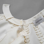 VALENTINO ヴァレンティノ / 美品 21AW ウールカシミア ブレード ケープ アウター / WB0CG2H315E / size M (IVORY) レディース 352134-izm