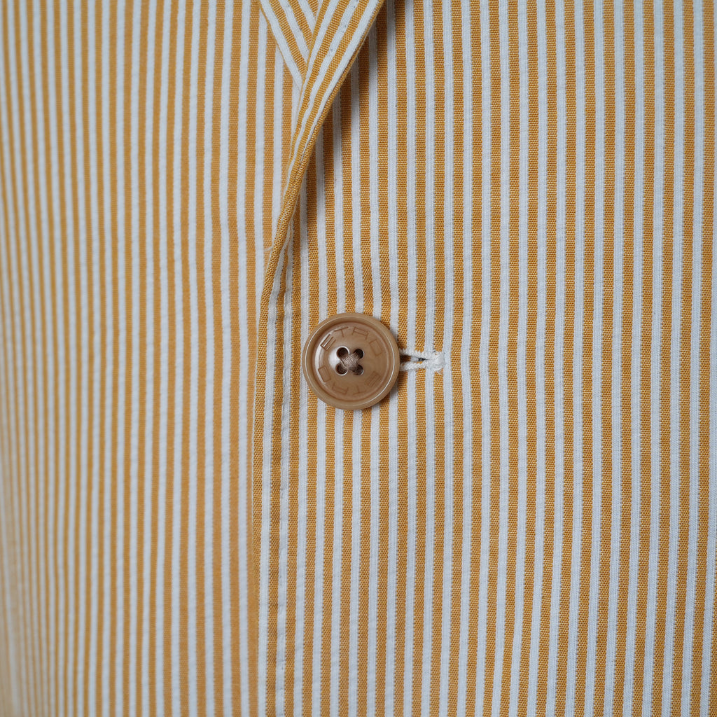 ETRO エトロ / 14SS シアサッカー・ストライプ・テーラード ジャケット / 141-11889-1161 / size 46 (YELLOW) 352142-in-ue