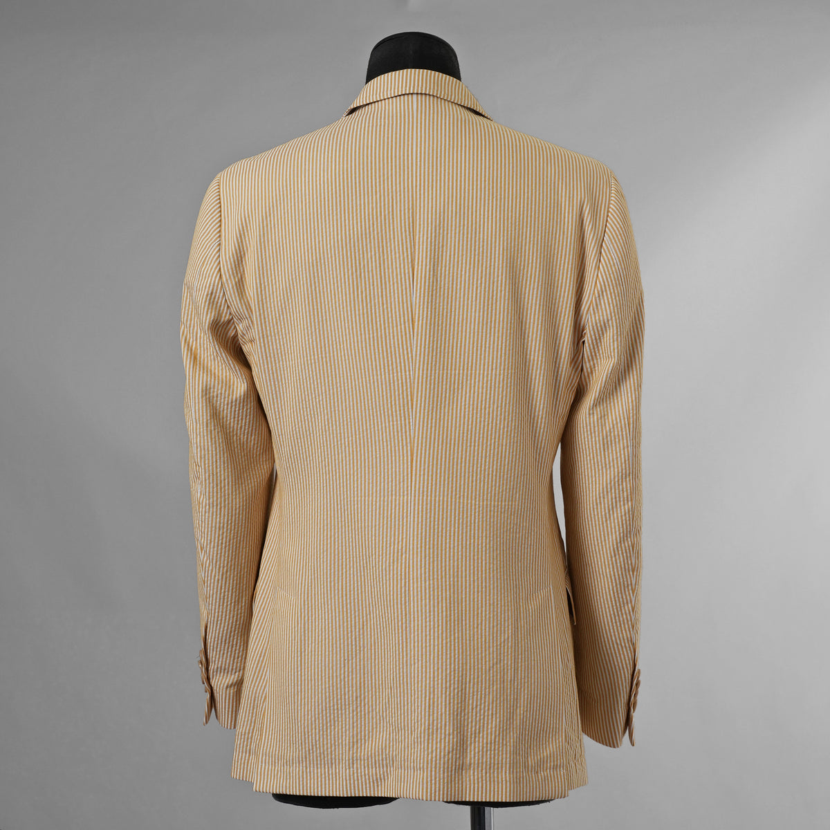 ETRO エトロ / 14SS シアサッカー・ストライプ・テーラード ジャケット / 141-11889-1161 / size 46 (YELLOW) 352142-in-ue