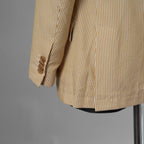 ETRO エトロ / 14SS シアサッカー・ストライプ・テーラード ジャケット / 141-11889-1161 / size 46 (YELLOW) 352142-in-ue