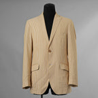 ETRO エトロ / 14SS シアサッカー・ストライプ・テーラード ジャケット / 141-11889-1161 / size 46 (YELLOW) 352142-in-ue