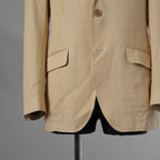 ETRO エトロ / 14SS シアサッカー・ストライプ・テーラード ジャケット / 141-11889-1161 / size 46 (YELLOW) 352142-in-ue