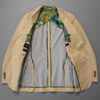ETRO エトロ / 14SS シアサッカー・ストライプ・テーラード ジャケット / 141-11889-1161 / size 46 (YELLOW) 352142-in-ue