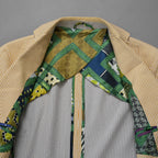 ETRO エトロ / 14SS シアサッカー・ストライプ・テーラード ジャケット / 141-11889-1161 / size 46 (YELLOW) 352142-in-ue