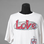 SAINT Mxxxxxx セントマイケル / 美品 22SS LOVE プリント ヴィンテージ加工Tシャツ 半袖Tシャツ / SM-S22-0000-001 / size XL (WHITE) 352143-in-ue