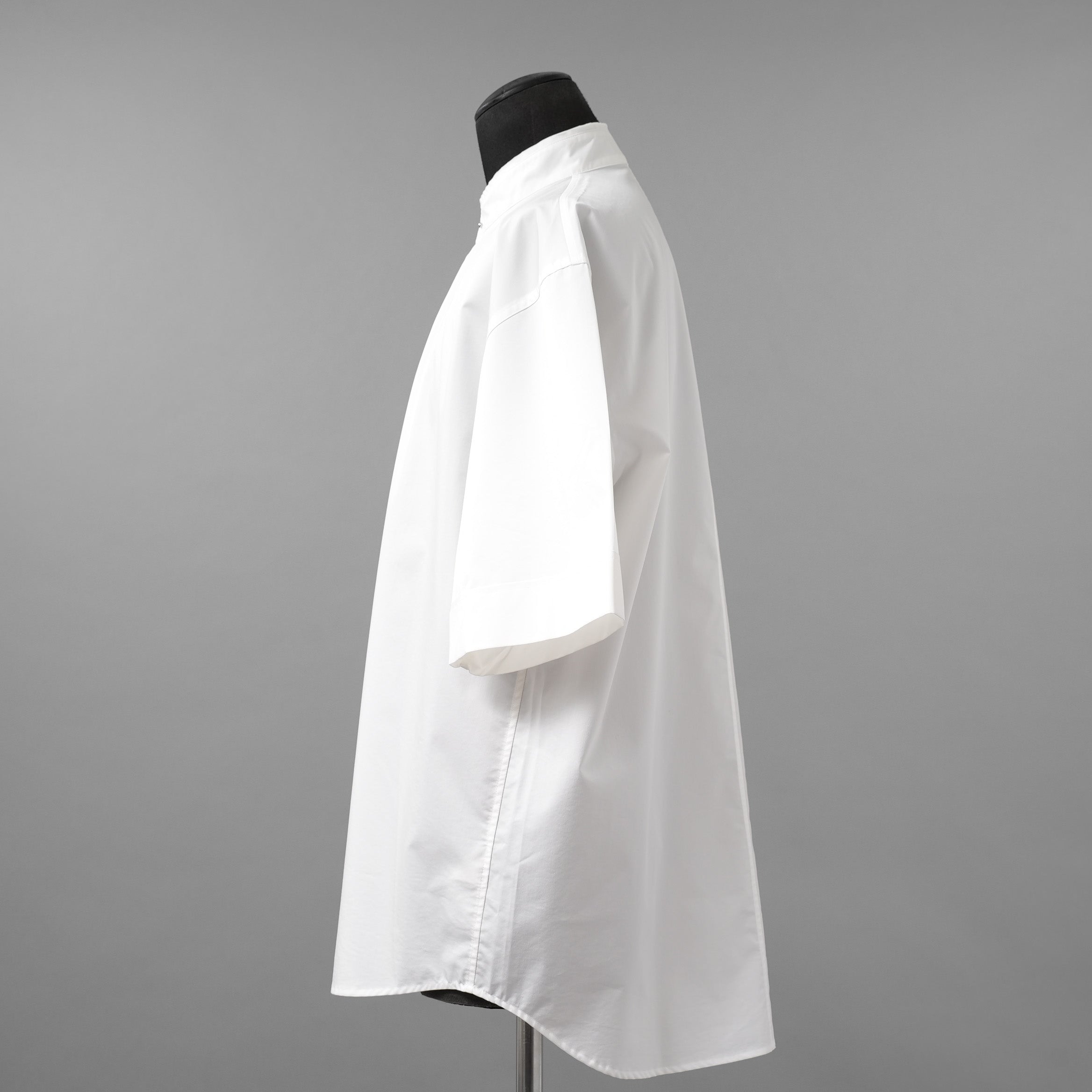 CINOH チノ / 22SS S/S SHIRT バンドカラー 半袖シャツ / 22SST309 / size 48 (WHITE)