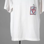SAINT Mxxxxxx セントマイケル / 美品 22SS LOVE プリント ヴィンテージ加工Tシャツ 半袖Tシャツ / SM-S22-0000-001 / size XL (WHITE) 352143-in-ue