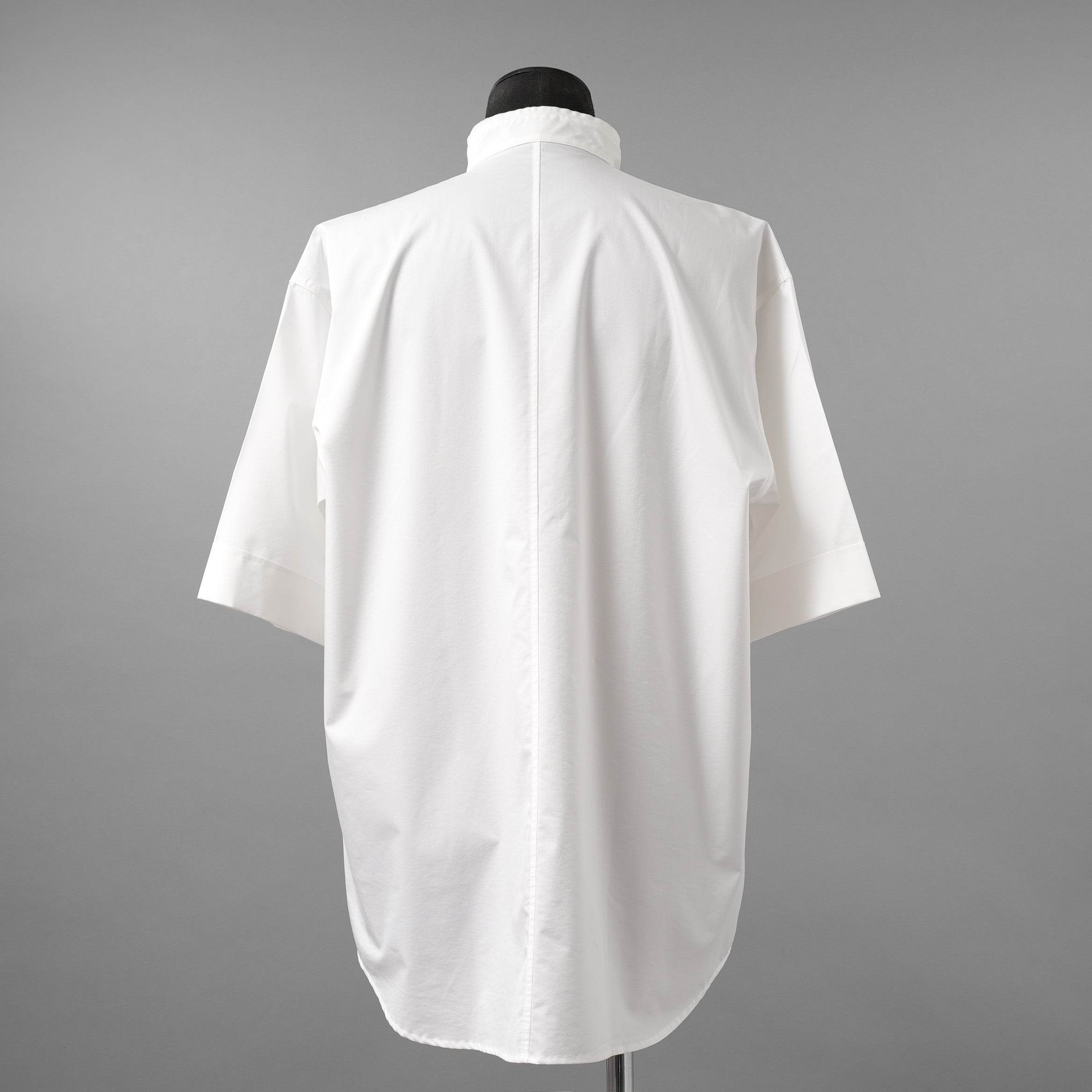CINOH チノ / 22SS S/S SHIRT バンドカラー 半袖シャツ / 22SST309 / size 48 (WHITE)