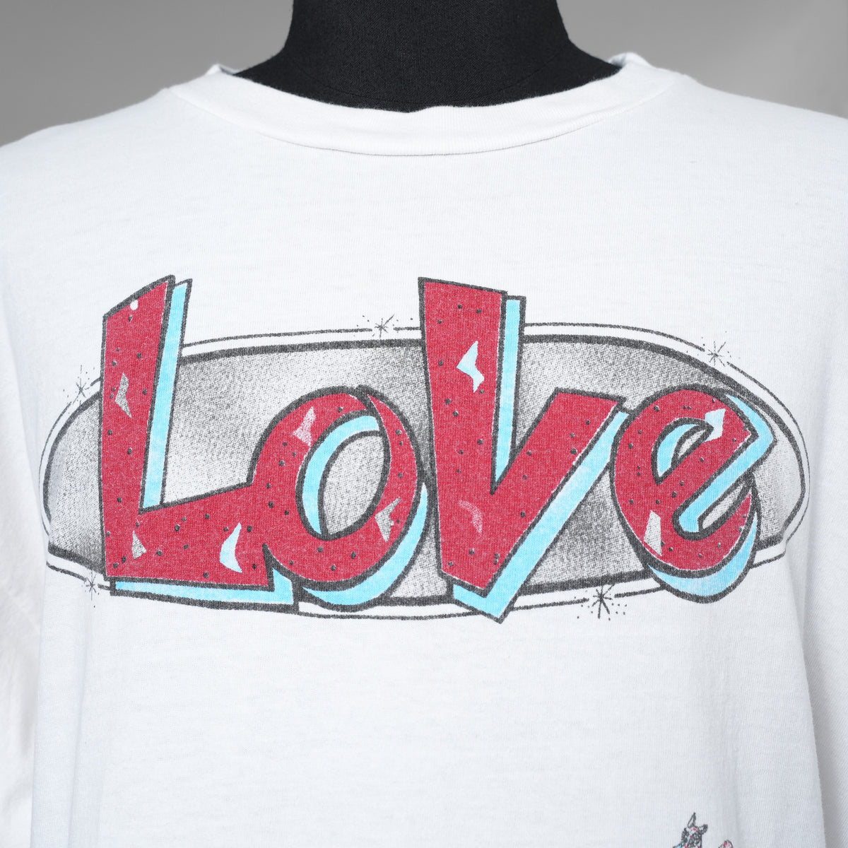 SAINT Mxxxxxx セントマイケル / 美品 22SS LOVE プリント ヴィンテージ加工Tシャツ 半袖Tシャツ / SM-S22-0000-001 / size XL (WHITE) 352143-in-ue