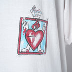 SAINT Mxxxxxx セントマイケル / 美品 22SS LOVE プリント ヴィンテージ加工Tシャツ 半袖Tシャツ / SM-S22-0000-001 / size XL (WHITE) 352143-in-ue