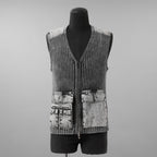 DIESEL ディーゼル / 美品 24AW K-MARGIE リブニット ジップ アップベスト / A168700QMAN / size XS (GRAY)