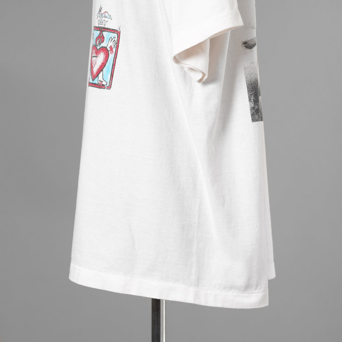 SAINT Mxxxxxx セントマイケル / 美品 22SS LOVE プリント ヴィンテージ加工Tシャツ 半袖Tシャツ / SM-S22-0000-001 / size XL (WHITE) 352143-in-ue