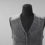 DIESEL ディーゼル / 美品 24AW K-MARGIE リブニット ジップ アップベスト / A168700QMAN / size XS (GRAY)