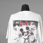 SAINT Mxxxxxx セントマイケル / 美品 22SS LOVE プリント ヴィンテージ加工Tシャツ 半袖Tシャツ / SM-S22-0000-001 / size XL (WHITE) 352143-in-ue