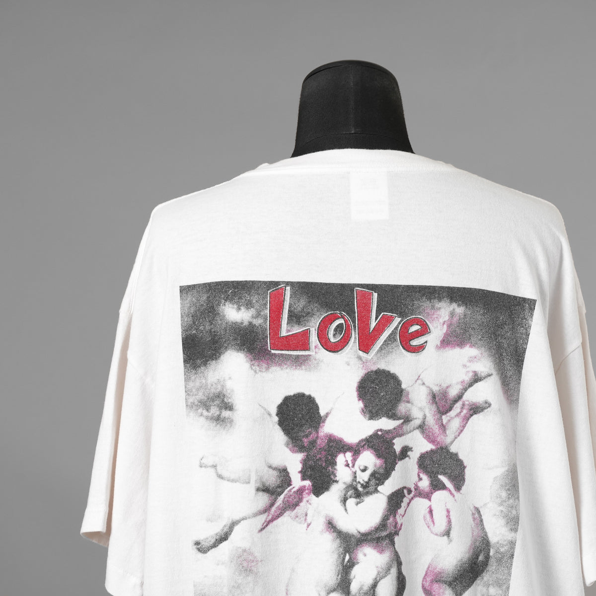 SAINT Mxxxxxx セントマイケル / 美品 22SS LOVE プリント ヴィンテージ加工Tシャツ 半袖Tシャツ / SM-S22-0000-001 / size XL (WHITE) 352143-in-ue
