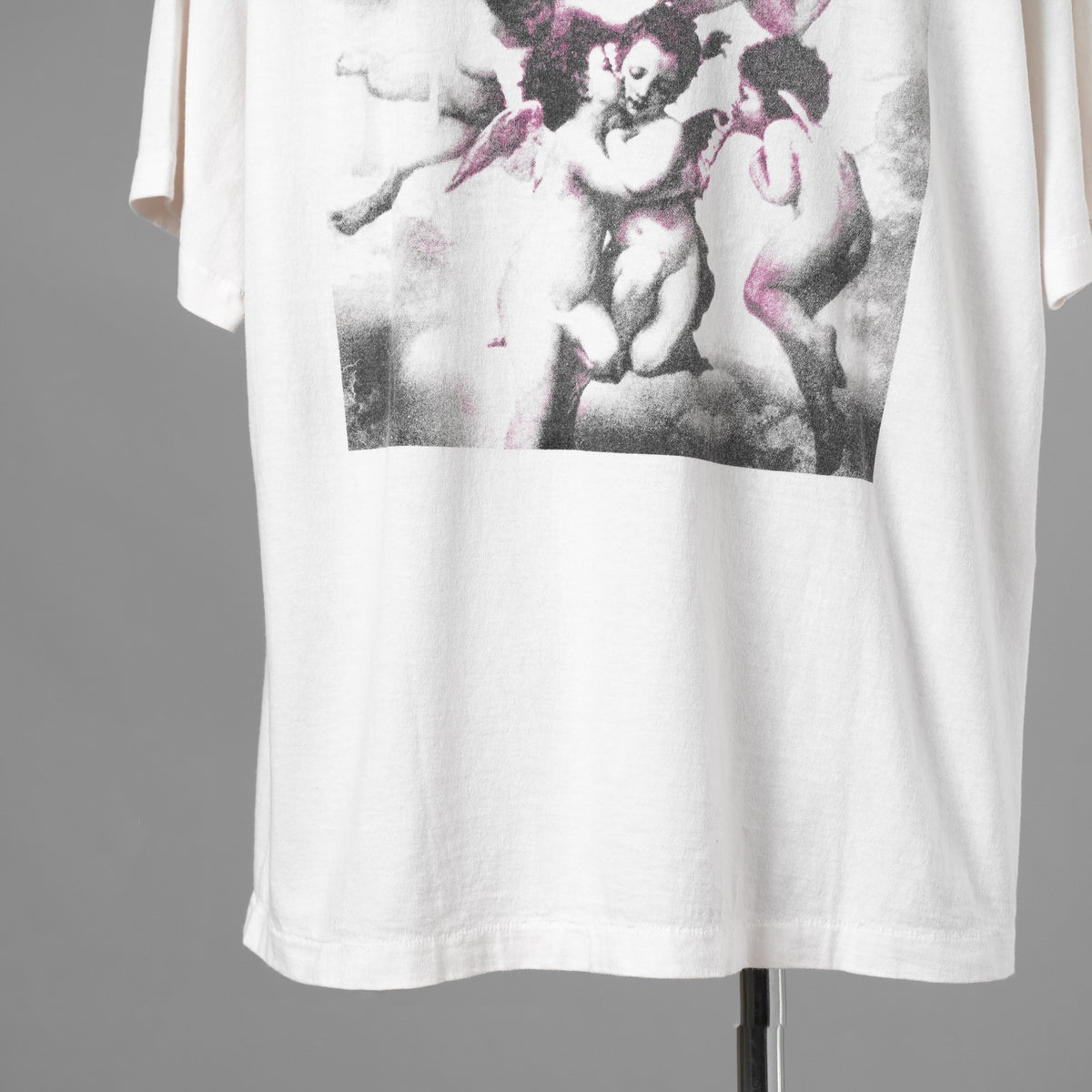 SAINT Mxxxxxx セントマイケル / 美品 22SS LOVE プリント ヴィンテージ加工Tシャツ 半袖Tシャツ / SM-S22-0000-001 / size XL (WHITE) 352143-in-ue