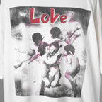 SAINT Mxxxxxx セントマイケル / 美品 22SS LOVE プリント ヴィンテージ加工Tシャツ 半袖Tシャツ / SM-S22-0000-001 / size XL (WHITE) 352143-in-ue