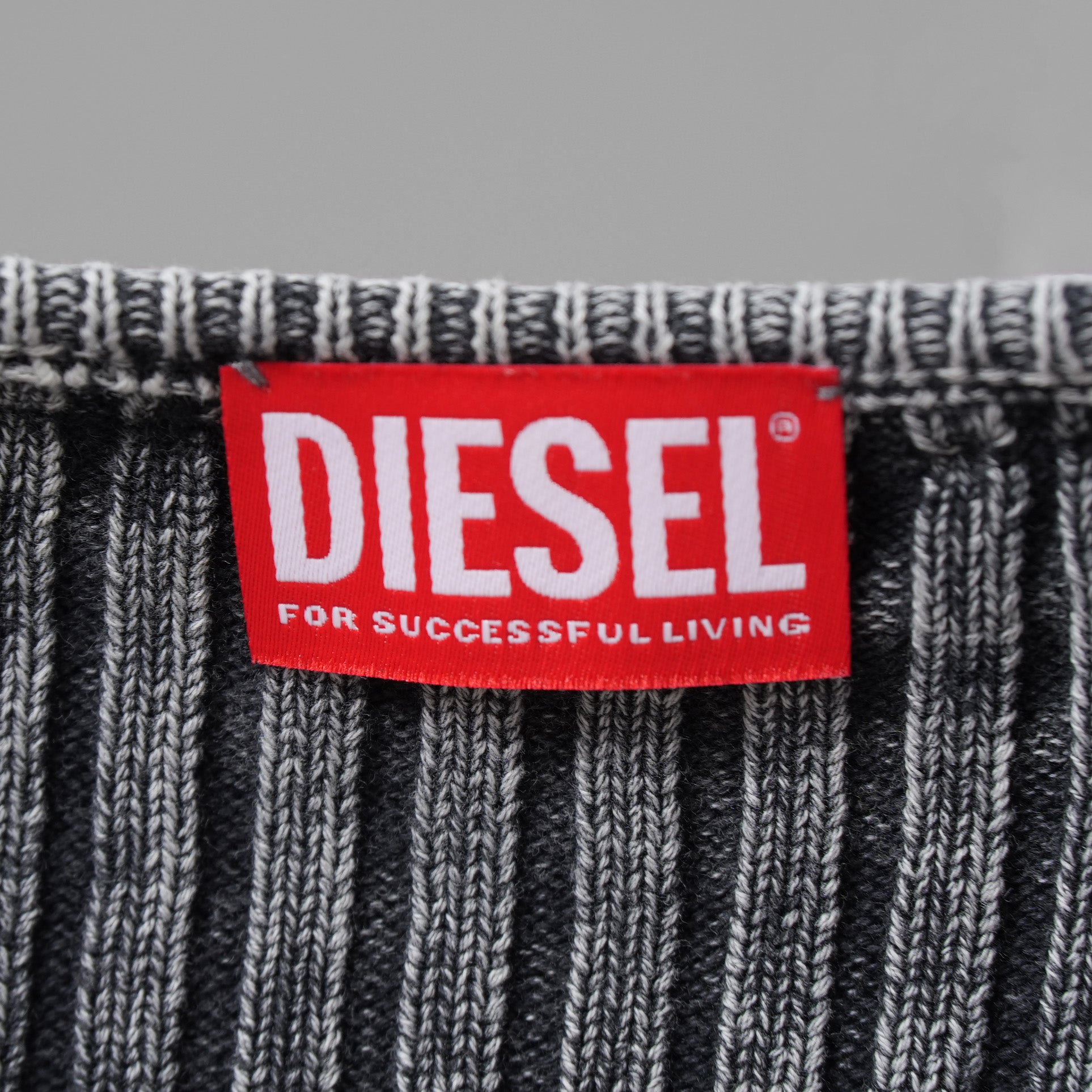DIESEL ディーゼル / 美品 24AW K-MARGIE リブニット ジップ アップベスト / A168700QMAN / size XS (GRAY)