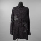 BLACK Scandal Yohji Yamamoto ヨウジヤマモト / 美品 22AW TIGER PRINT BLOUSE タイガープリントブラウス / 長袖シャツ / HE-Y31-217 / size 2 (BLACK)