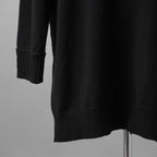 YOHJI YAMAMOTO POUR HOMME ヨウジヤマモト プールオム / 美品 23AW 7G JERSEY 3G RIB DESIGNED NECK LONG CARDIGAN ロング ニット カーディガン / HO-K83-186 / size 3 (BLACK)