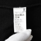 YOHJI YAMAMOTO POUR HOMME ヨウジヤマモト プールオム / 美品 23AW 7G JERSEY 3G RIB DESIGNED NECK LONG CARDIGAN ロング ニット カーディガン / HO-K83-186 / size 3 (BLACK)