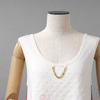 LOUIS VUITTON ルイヴィトン / 22SS モノグラム タンクトップ シルク×ナイロン / RW221B / size M （WHITE x RED）レディース