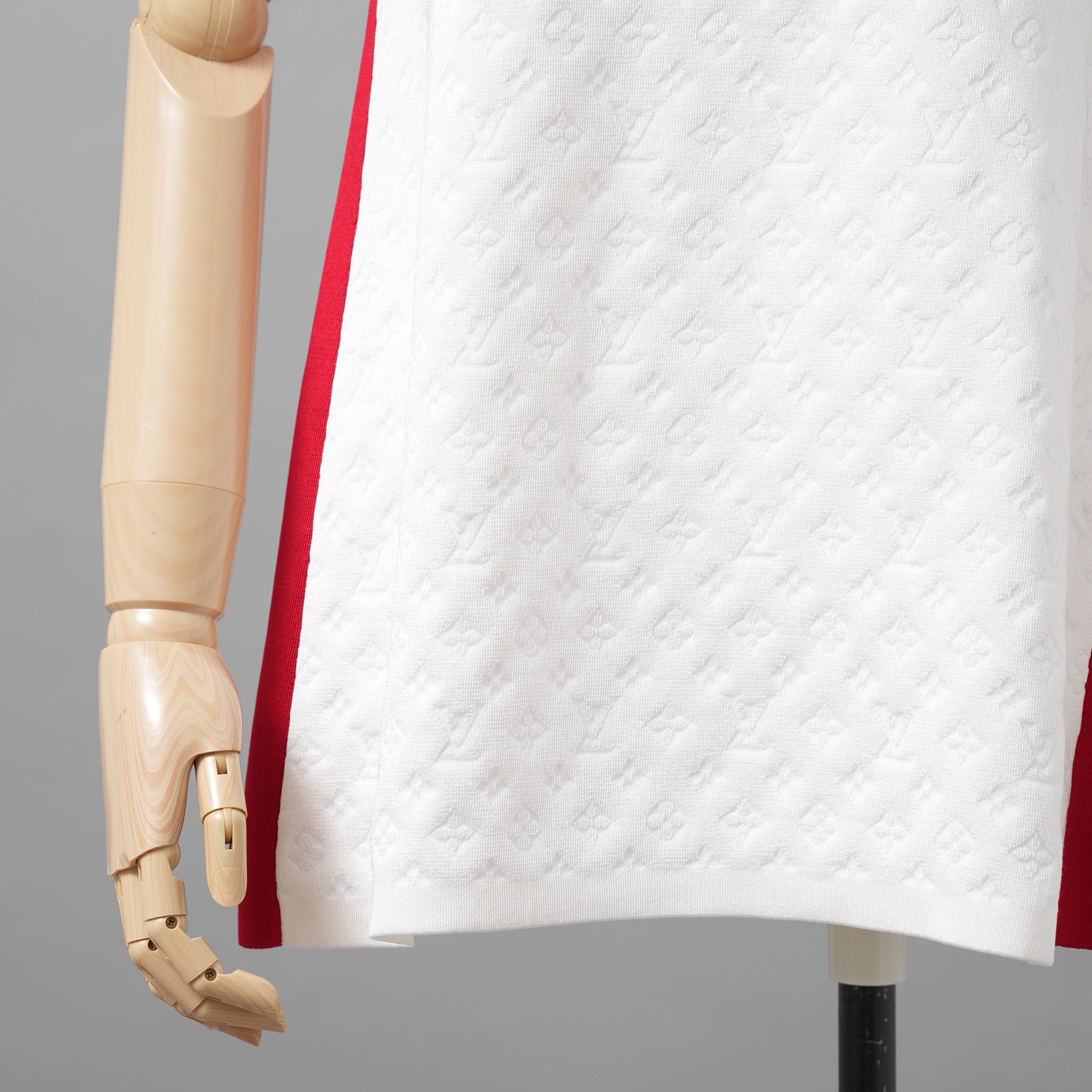 LOUIS VUITTON ルイヴィトン / 22SS モノグラム タンクトップ シルク×ナイロン / RW221B / size M （WHITE x RED）レディース