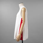 LOUIS VUITTON ルイヴィトン / 22SS モノグラム タンクトップ シルク×ナイロン / RW221B / size M （WHITE x RED）レディース