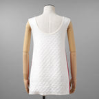 LOUIS VUITTON ルイヴィトン / 22SS モノグラム タンクトップ シルク×ナイロン / RW221B / size M （WHITE x RED）レディース