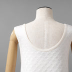 LOUIS VUITTON ルイヴィトン / 22SS モノグラム タンクトップ シルク×ナイロン / RW221B / size M （WHITE x RED）レディース