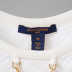 LOUIS VUITTON ルイヴィトン / 22SS モノグラム タンクトップ シルク×ナイロン / RW221B / size M （WHITE x RED）レディース