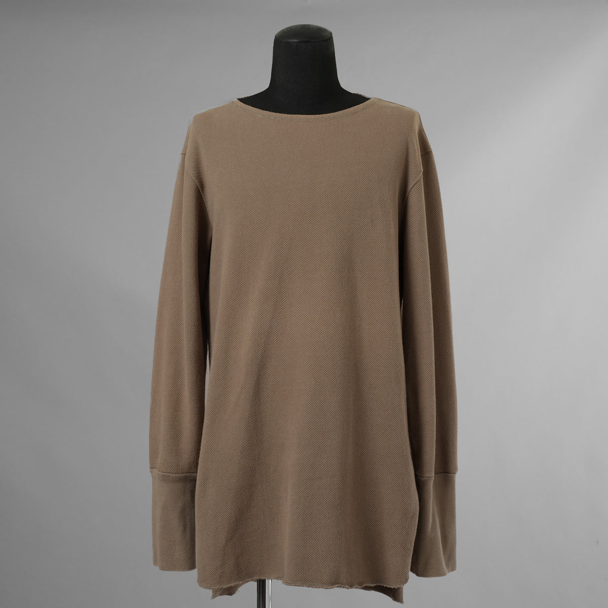 SUS-SOUS シュスー / 美品 24SS thermal pullover サーマル ワッフル 長袖Tシャツ / 04-SS02418/ size 9 (MOCHA) 123051-alm