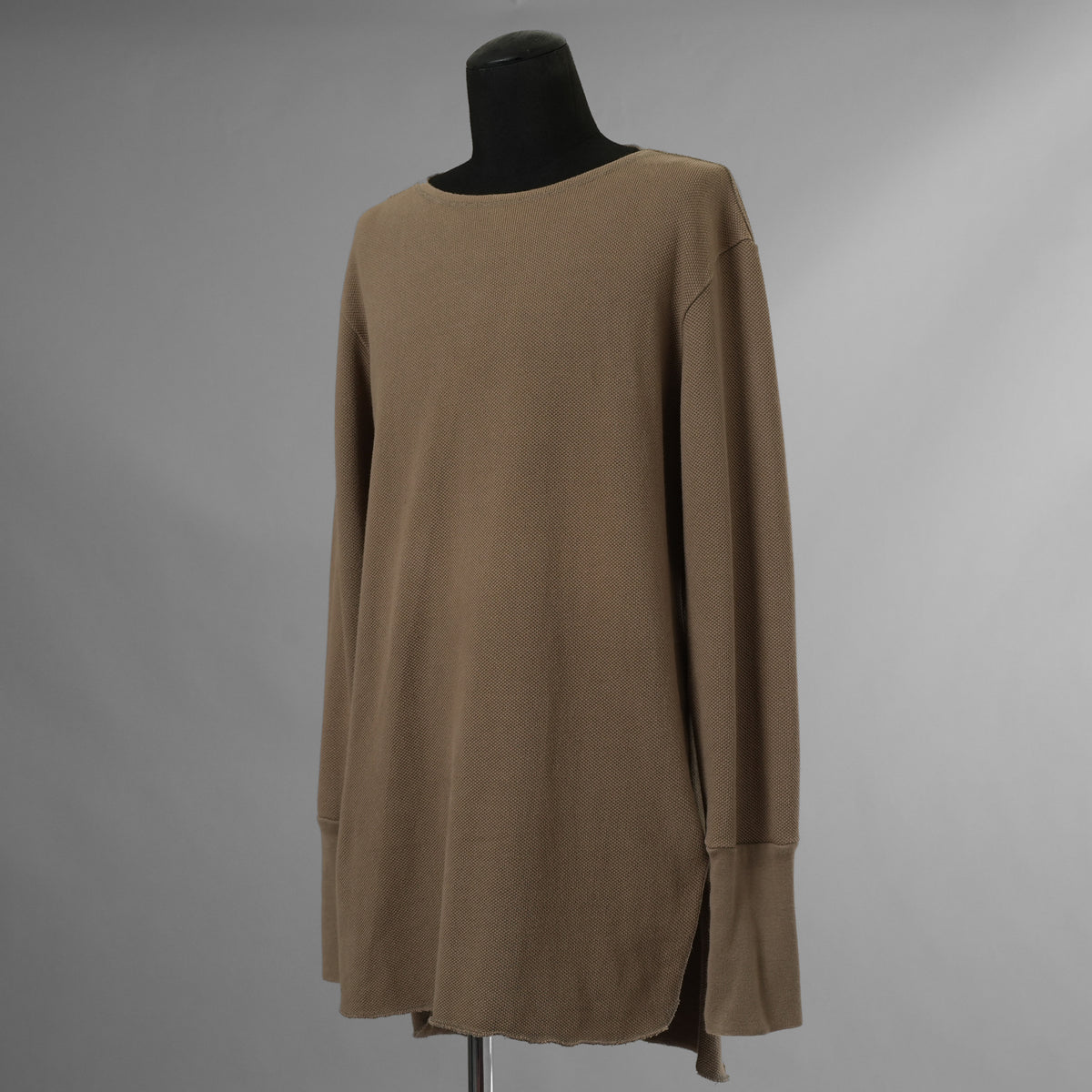 SUS-SOUS シュスー / 美品 24SS thermal pullover サーマル ワッフル 長袖Tシャツ / 04-SS02418/ size 9 (MOCHA) 123051-alm