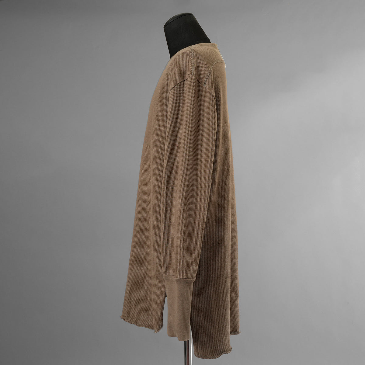 SUS-SOUS シュスー / 美品 24SS thermal pullover サーマル ワッフル 長袖Tシャツ / 04-SS02418/ size 9 (MOCHA) 123051-alm