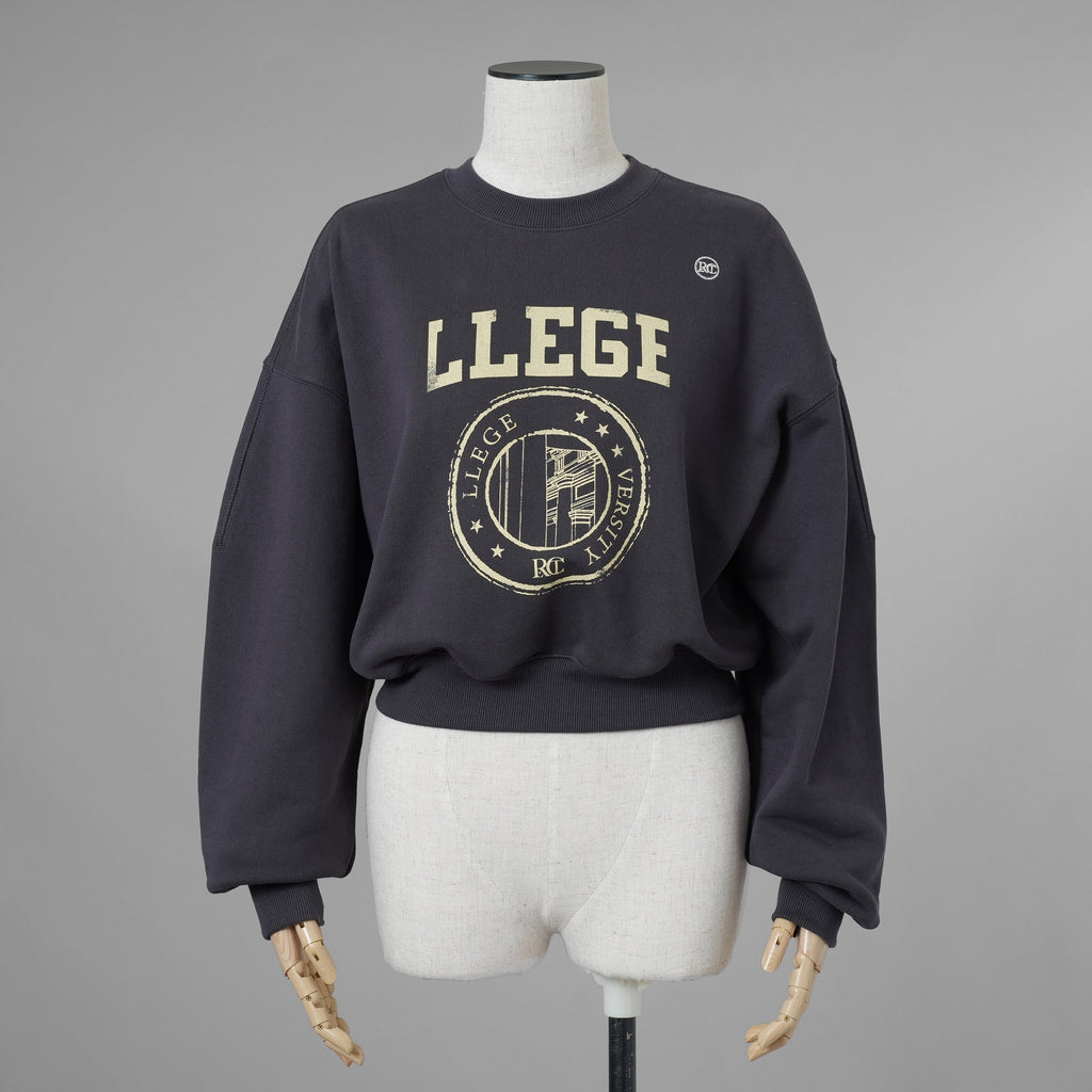 RECTO レクト / 美品 23AW LLEGE ロゴ スウェットシャツ トレーナー トップス / RW00AJTP002BC / size FREE (CHARCOAL) レディース 352139-izm