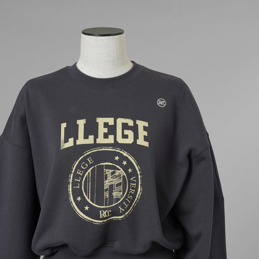 RECTO レクト / 美品 23AW LLEGE ロゴ スウェットシャツ トレーナー トップス / RW00AJTP002BC / size FREE (CHARCOAL) レディース 352139-izm