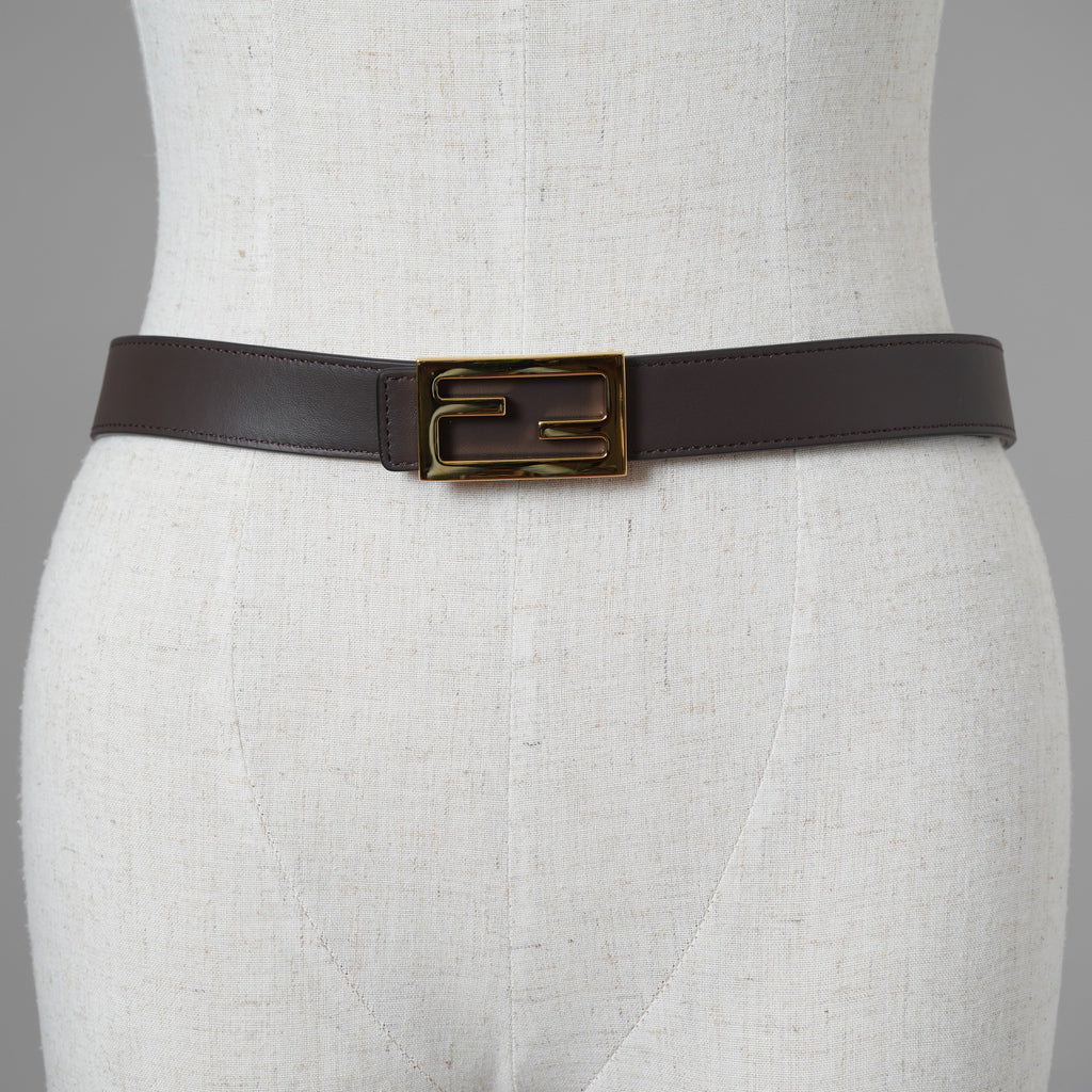 FENDI フェンディ / 美品 FF バックル リバーシブル レザーベルト アクセサリー / WHITE × BROWN レディース 352141-izm