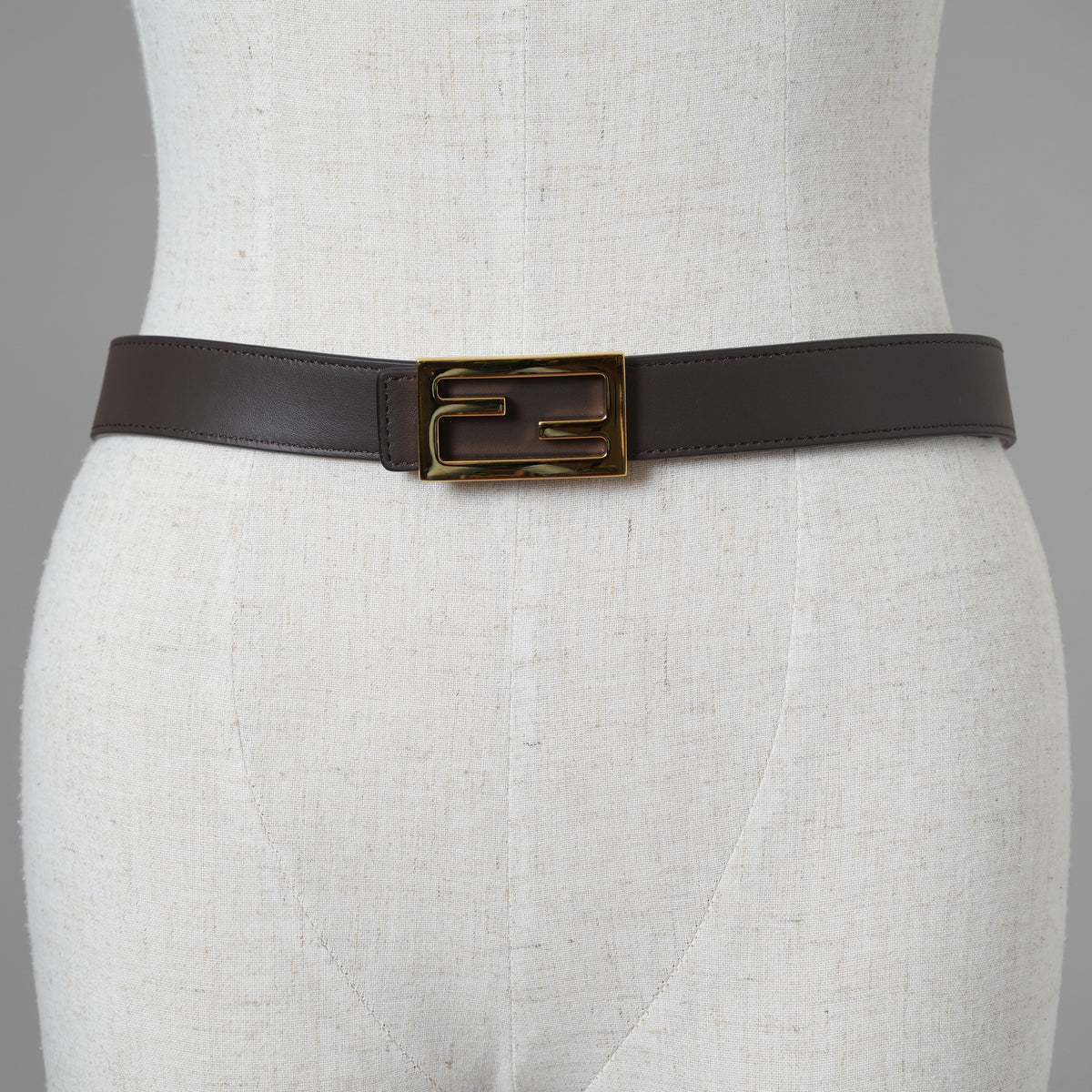 FENDI フェンディ / 美品 FF バックル リバーシブル レザーベルト アクセサリー / WHITE × BROWN レディース 352141-izm