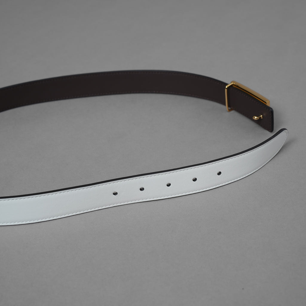 FENDI フェンディ / 美品 FF バックル リバーシブル レザーベルト アクセサリー / WHITE × BROWN レディース 352141-izm