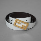FENDI フェンディ / 美品 FF バックル リバーシブル レザーベルト アクセサリー / WHITE × BROWN レディース 352141-izm