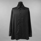 MM6 Maison Margiela エムエムシックス メゾンマルジェラ / 美品 23SS オーバーサイズビスコースシャツ 長袖シャツ/ S52DT0025 S78325 / size XS (BLACK)