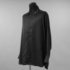 MM6 Maison Margiela エムエムシックス メゾンマルジェラ / 美品 23SS オーバーサイズビスコースシャツ 長袖シャツ/ S52DT0025 S78325 / size XS (BLACK)