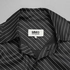 MM6 Maison Margiela エムエムシックス メゾンマルジェラ / 美品 23SS オーバーサイズビスコースシャツ 長袖シャツ/ S52DT0025 S78325 / size XS (BLACK)