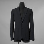 未使用 AKM エイケーエム / 25SS FULLDUL PERL TORICOT JERSEY SWING EASY JACKET  定番  テーラード ジャケット /B475 PET148 / size S (BLACK) 123053-alm