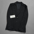 未使用 AKM エイケーエム / 25SS FULLDUL PERL TORICOT JERSEY SWING EASY JACKET  定番  テーラード ジャケット /B475 PET148 / size S (BLACK) 123053-alm